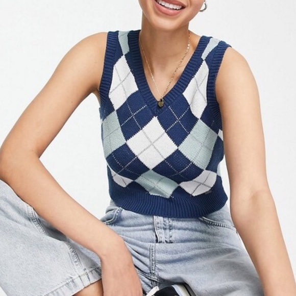 Hollister Argyle Sweater Vest - Picture 2 of 16